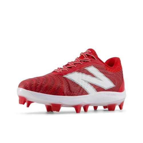 New Balance Men's FuelCell 4040 V7 Molded Baseball Shoe, Team Red/Optic White, 14 M