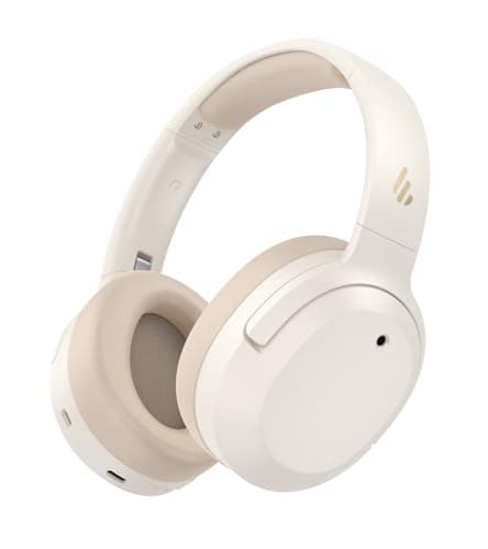 Edifier W820NB Plus Gen 2 Wireless Over-Ear Noise Cancelling Headphone, -49 dB ANC, LDAC Hi-Res Audio, 88H Playtime, Spatial Sound, Volume Guard, Bluetooth V6.1 & Multipoint, Fast Charge - Ivory