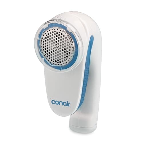 Conair Fabric Shaver and Lint Remover, Battery-Operated Portable Clothes Shaver with 3 Settings, Fuzz Remover for Sweaters, Clothing and Furniture, Large 2-Inch Shaving Head, White