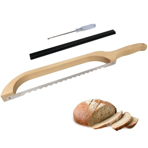 Kitess Sourdough Bread Knife,16inch Bread Slicer for Homemade Bread, Bow Knife for Sourdough Rounds Cutter with Protective Cover,Sourdough Baking Supplies