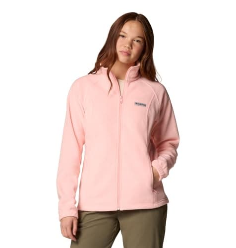 Columbia Womens Benton Springs Full Zip Fleece Jacket, Pink Sand, 2X