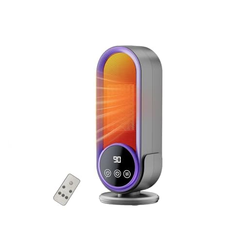 Space Heater Indoor - Energy Efficient Portable Heater with Adjustable Thermostat,1200W PTC Rapid Heating Ceramic Technology with Remote,Intelligent Timing