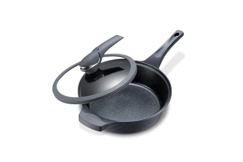 Nonstick Frying Pan with Lid, 12-Inch Deep Sauté Pan, 6-Quart Large Skillet