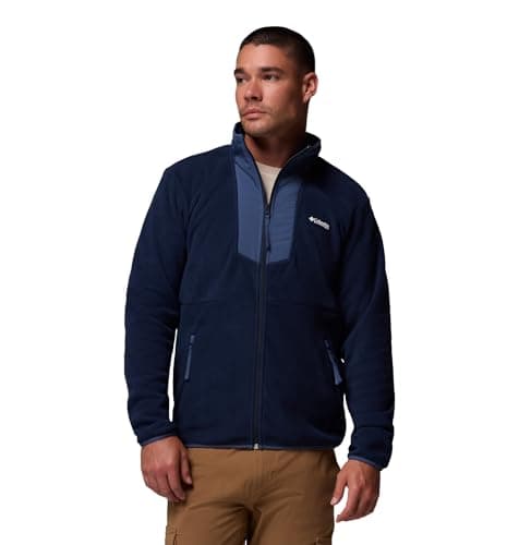 Columbia Mens Sequoia Grove Full Zip Fleece Jacket, Collegiate Navy/Dark MTN, Medium