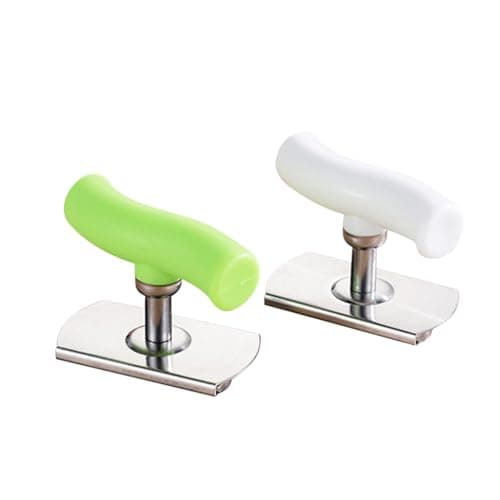 2Pcs Jar Can Opener for Seniors with Arthritis, Bottle Opener for Weak Hands, Kitchen Gadget With Lid Opener Tool, Adjustable Grip Stainless Steel for Opening, Fits 1-4 Inch (Green+White)