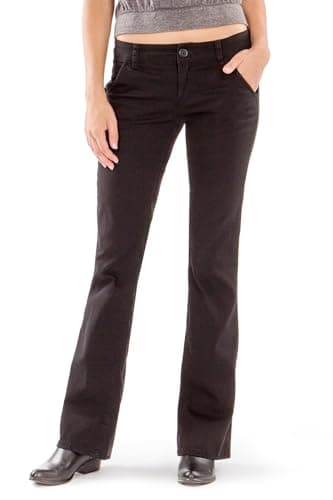 UNIONBAY womens Heather Slash Pocket Stretch Uniform Bootcut Pants, New Black, 17 US