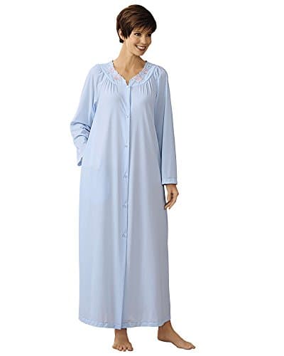 Shadowline Women's Petals 54 Inch Long Sleeve Long Coat, Blue, Medium