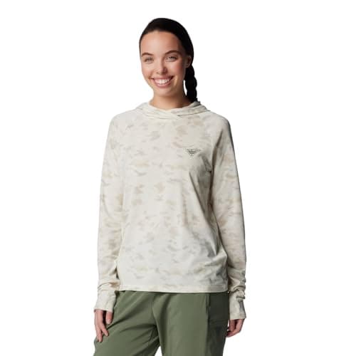 Columbia Women's PFG Uncharted Hoodie, Stone Uncharted Waters, XX-Large