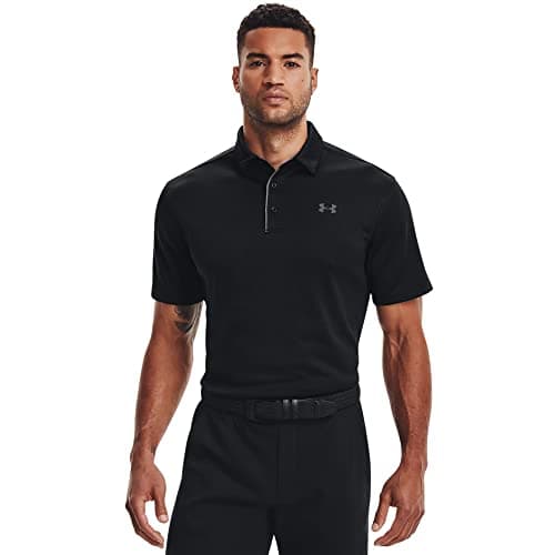 Under Armour Men's Tech Golf Polo , Black (001)/Graphite, Large