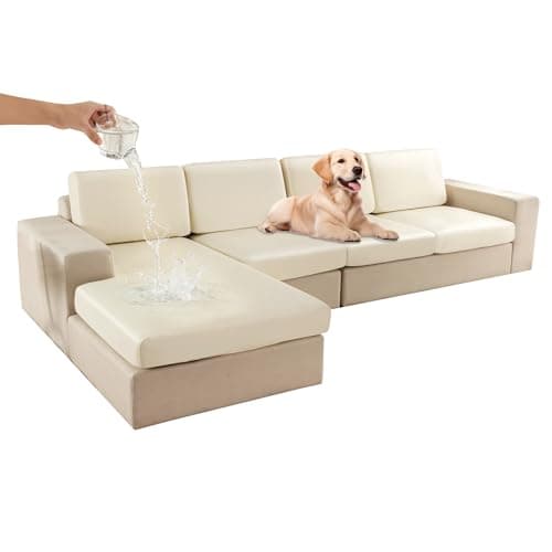 UWWGKK Waterproof Couch Covers, Couch Cover with Chaise for Sectional Sofa,L Shape Sofa