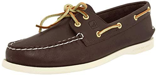 Sperry womens Authentic Original Boat Shoe, Brown/White, 5 US