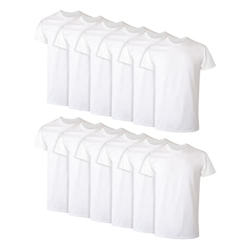 Hanes Men's Undershirt Packs, Stay-Tucked Soft Cotton Undershirts, Best Undershirts for Men, White/Black/Asstd Multipacks