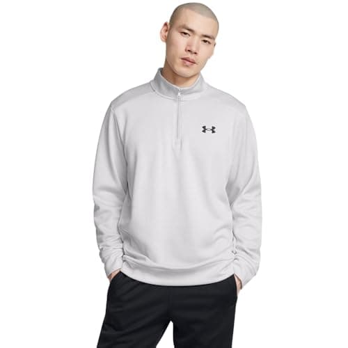 Under Armour Men's Armour Fleece Twist Quarter Zip, (014) Halo Gray / / Black, X-Large
