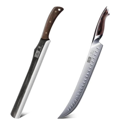 HOSHANHO Brisket Knife 12 Inch, Hand Forged High Carbon Steel Carving Knife & Carving Slicing Knives, 12 Inch Japanese High Carbon Steel Brisket Knives