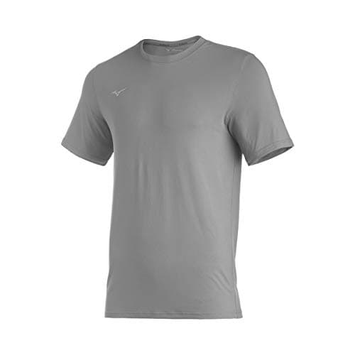 Mizuno Mens Comp Diamond Short Sleeve Crew Tee, Grey, US X-Small