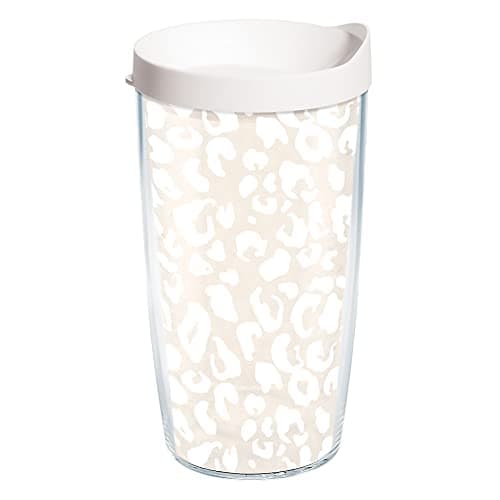 Tervis Leopard Collection Made in USA Double Walled Insulated Tumbler Travel Cup Keeps Drinks Cold & Hot, 16oz, Frost