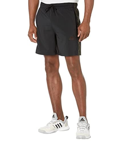 Adidas Mens AEROREADY Essentials Chelsea 3-Stripes Shorts Black/Olive Strata Small