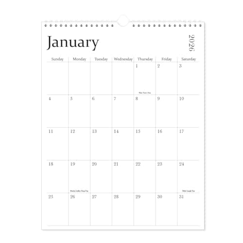 2026-2027 Calendar - Wall Calendar 2026-2027 from April 2026 to June 2027, 11.5'' x 14.5'' Calendar 26-27 with Holiday Marked, Premium Paper for Organizing, Vertical, Black Word