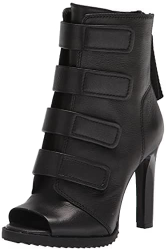 DKNY Women's Blake Peep Toe Heeled Bootie BLAKE, Black, 6.5