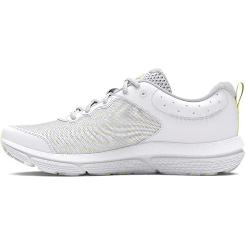 Under Armour Women's Charged Assert 10, (110) White/White/Sonic Yellow, 5.5, US