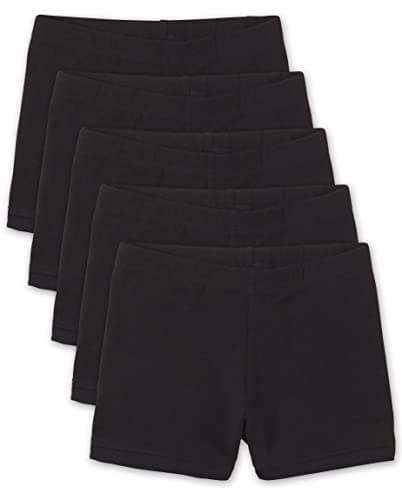 The Children's Place Girls' 5 Pack Basic Cartwheel Short, Black, XX-Large (Plus)