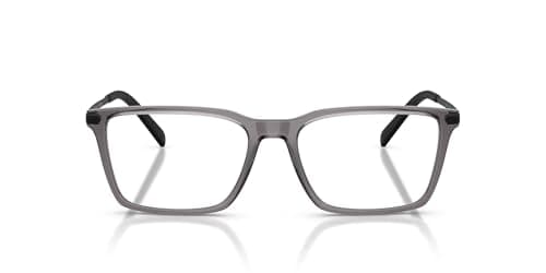 Armani Exchange AX AX3077 Prescription Eyewear Frames, Shiny Transparent Grey/Demo Lens, 54 mm