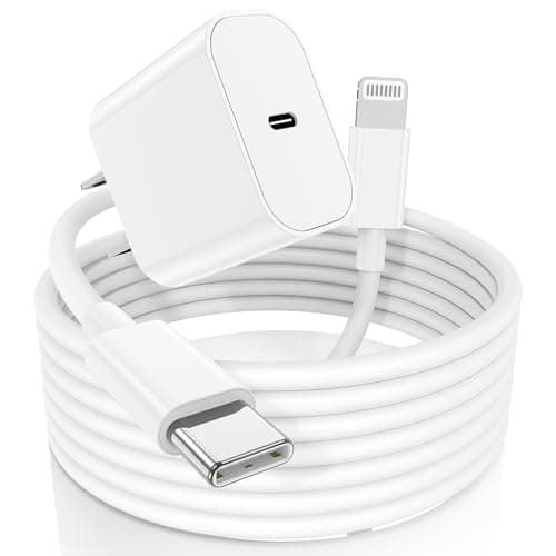 iPhone Fast Charger, USB C Wall Charger Block Plug and 10ft Type C to Lightning Charging Cable Cord Long,PD USBC Cube Brick Box Adapter for Apple iPhone 14 Pro Max/14 Plus/14/13/12 Mini/11/XS Max/XR/X
