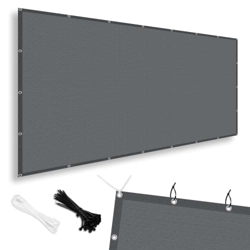 SUNNY GUARD Shade Cloth 4x12 FT Sun Shade, Dark Grey (We Customized)