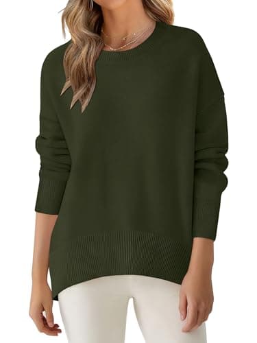 ANRABESS Sweaters for Women 2026 Fall Fashion Outfits Army Green