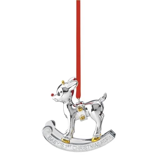 Lenox 894465 2023 Baby's 1st Christmas Tree Ornament Rudolph