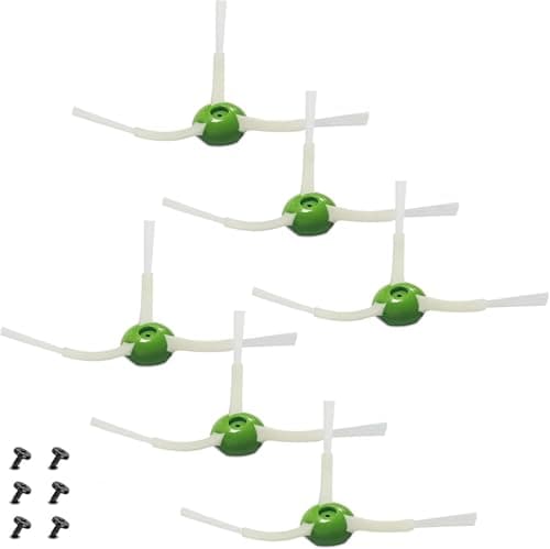 6 Pack Replacement Side Brushes Compatible with iRobot Roomba i & j & e Series, Edge-Sweeping Brushes Accessories for i1+/i2+/i3+/i4+/i5+/i6+/i7+/i8+/j6+/j7+/j8+/e5/e6 Robot Vacuum