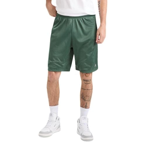 Champion mens 9" Shorts, Mesh Shorts, 9", Mesh Basketball Shorts, Mesh Gym Short, Dark Green-407q88, Medium US