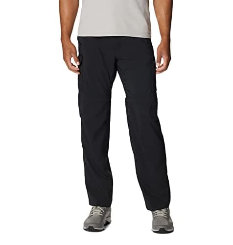 Columbia Mens Silver Ridge Utility Convertible Hiking Pant, Black, 36 x 32