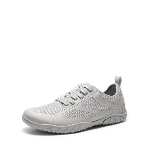 NORTIV 8 Barefoot Water Shoes for Women Men Minimalist Breathable & Comfortable Beach Swim Boat Pool Outdoor Walking Shoes, Zero Drop Sole, Seagull,Size M11/L12.5,Light Grey