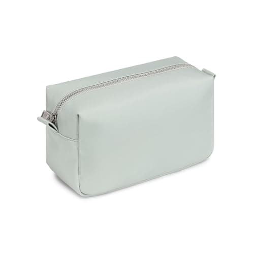YONBEN Travel Makeup Bag, Ring Clasp Wristlet Organizer (Grey)