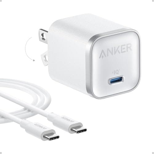 Anker iPhone Charger Fast Charging, 45W Type C Charger with 6 FT Fast Charging Cable, Compact and Foldable Plug USB C Charger Block for iPhone 17 Series, MacBook, Pixel 9, iPad and More