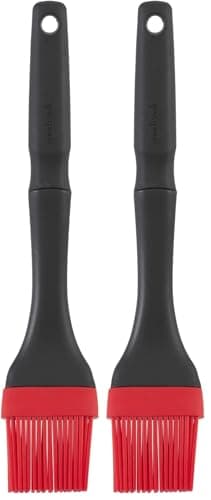 GoodCook Touch Silicone Basting Brush with Non-Slip Handle, Red/Black (Pack of 2)