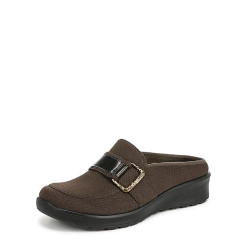 BZees Womens Galleria Slip On Comfort Mule Hunter Green 11 M