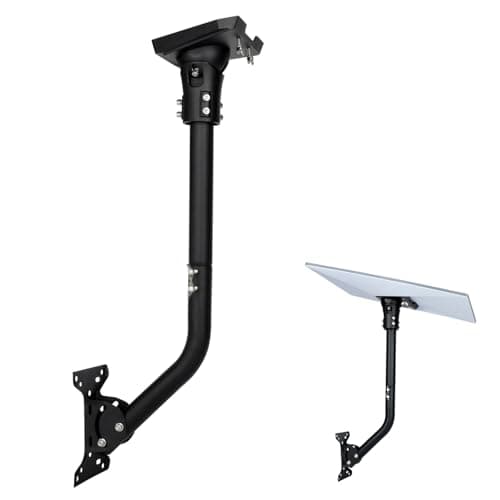 PowGrow Wall Pole Mount Kit for Starlink Standard 4/4X/Gen 3 Dish, Black