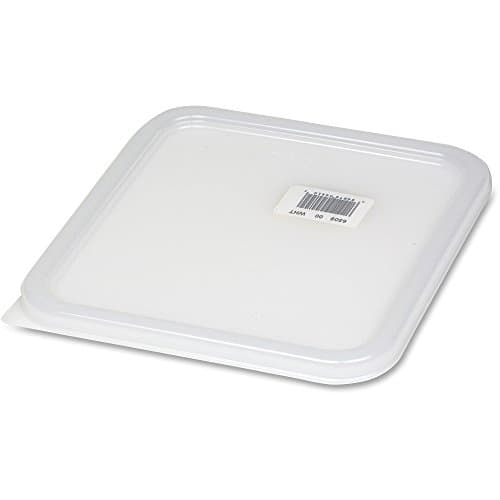 Rubbermaid Commercial Products Large Lid For 2/4/6/8 Qt. Plastic Space Saving Square Food Storage Container, White, Lid for Kitchen/Restaurant/Cafeteria for Wet/Dry Food Storage