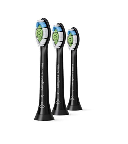 Philips Sonicare W DiamondClean Brush Heads, 3-Pack, 9 Month Supply, Black