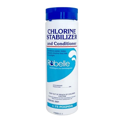 Robelle 1.75-Pounds Premium Chlorine Stabilizer and Conditioner, Concentrated Cyanuric Acid for Pools, Pool Stabilizer, Helps Chlorine Last Longer, Made in USA