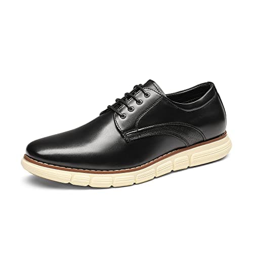 Bruno Marc Men's Crossflex Dress Sneakers Casual Oxford Formal Shoes,Size 9.5,Black,GRANDPLAIN