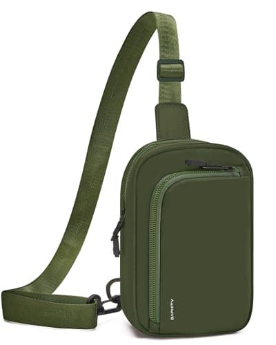 BAPHITY Mini Sling Bag Adjustable Strap Crossbody Purse Fanny Pack, Green
