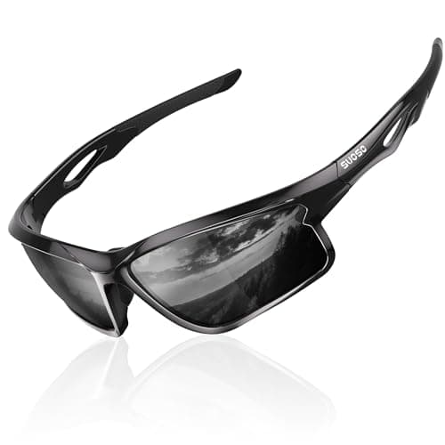 suoso Polarized Sports Sunglasses Men: Running Sunglasses Women UV400 Protection Wrap Around Glasses for Fishing Driving TR90