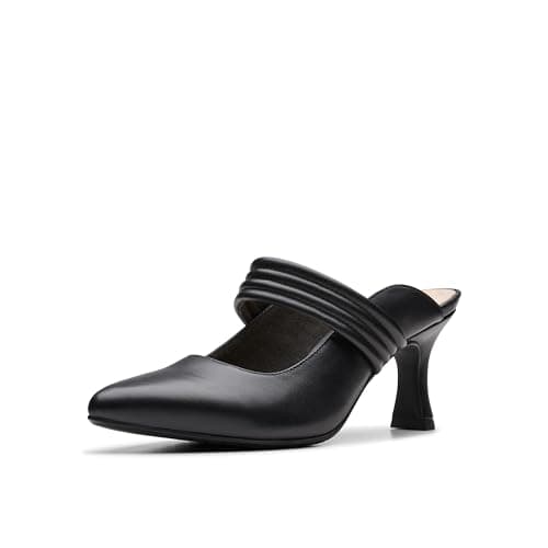 Clarks Collection Women's Kataleyna Dusk, Black Leather, 9 Medium US