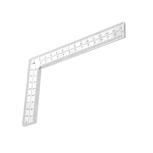 L Ruler Measuring Tool Stainless Steel L Shaped Rulers, 4 Inch by 6 Inch Corner Ruler Sliver Metal Square Right Angle Rulers Square Framing Measuring Tool for Engineer Carpenter