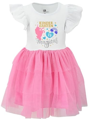 Kindergarten is Magical Rainbow Unicorn Back to School Dress Girls Outfits First Day of Kindergarten Dress for Girls Toddler Back to School Outfits for Girls (6)