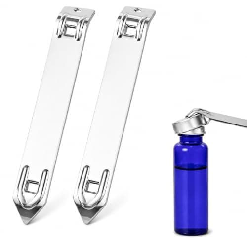2Pcs Stainless Steel Vial Cap Opener for Oral Liquid Bottles and Small Caps