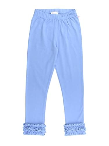 RuffleButts Baby-Toddler-Girls Ruffle Leggings - Soft Knit Ankle Length Leggings